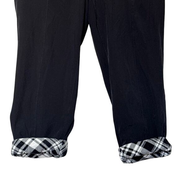 Talbots Fleece Lined Pants Black Softshell Athletic Warm Size 16WP EUC - Picture 5 of 11